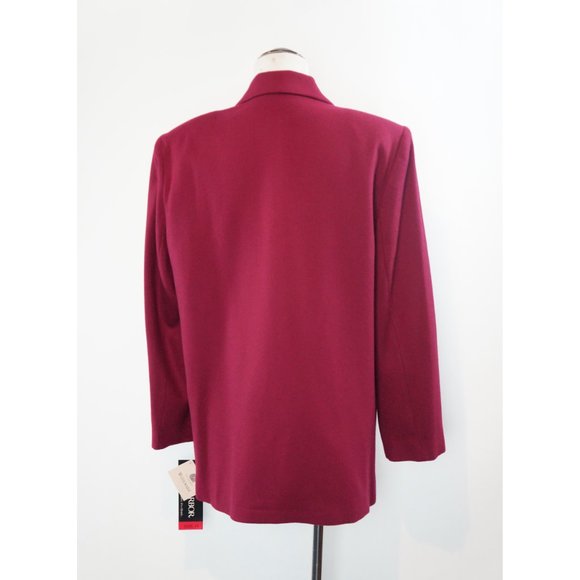 Sag Harbor Wool Blazer, Maroon - Picture 3 of 4
